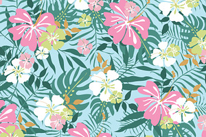 Hawaii Seamless Pattern Set