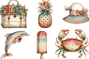 Whimsical Summer Clipart PNG, an Illustration by Designking (Thumbnail 5 of 5)