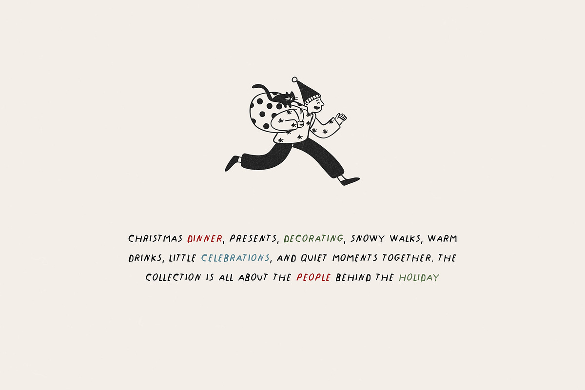 Christmas People: 50 Line Art, a Person Illustration by Veyla (Photo 2 of 14)