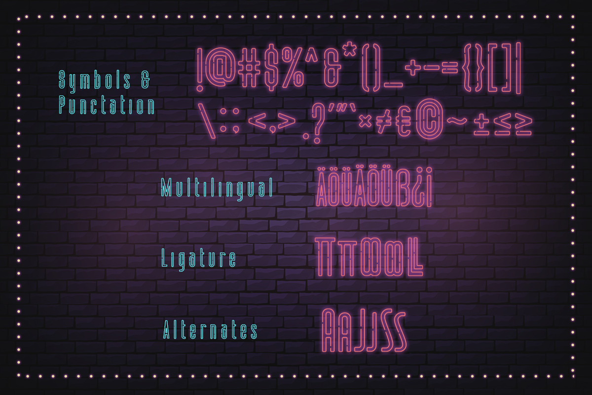 Night Vibes - Neon Light Font, a Font by Typefactoryco (Photo 3 of 7)