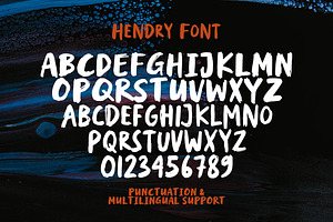 Hendry - Brush Font