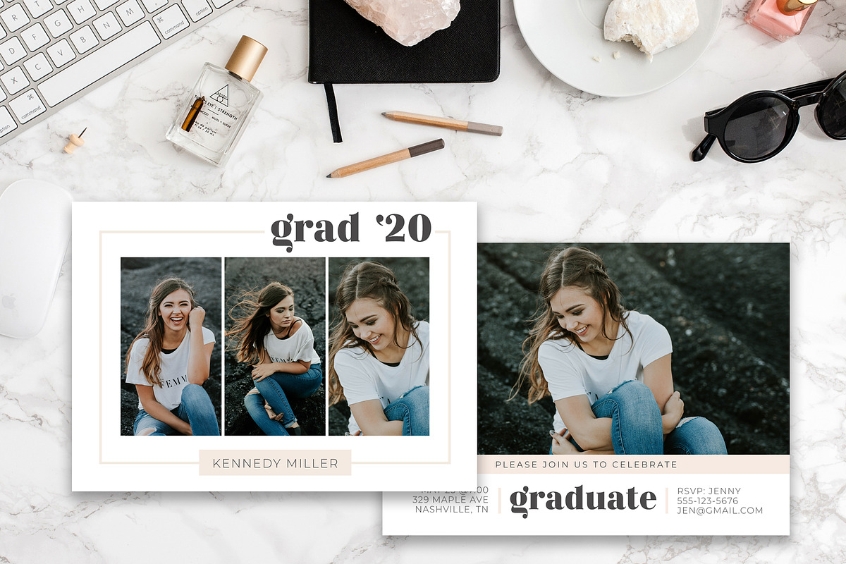 Senior Grad Card Template, an Invitation Template by Sweet Little Muse (Photo 3 of 3)