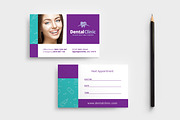 Dental Clinic Appointment Card, a Business Card Template by BrandPacks