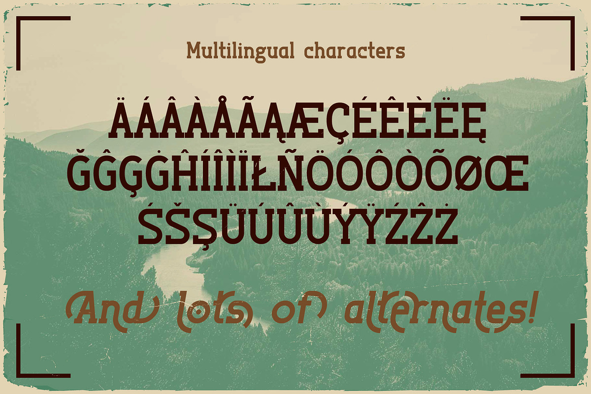 Outdoors Vintage Label Font, a Slab Serif Font by JumboDesign (Photo 5 of 6)