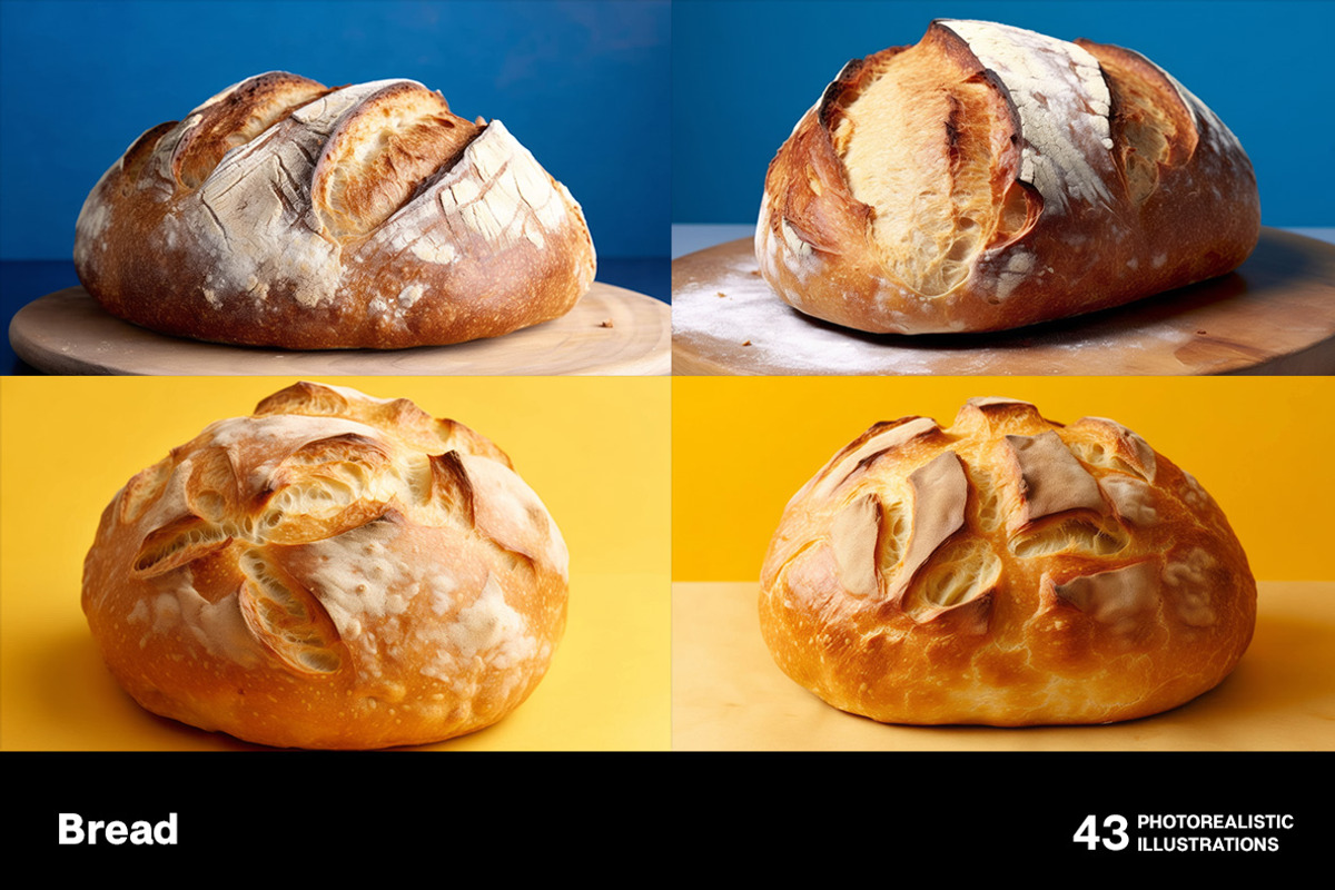 Bread. 43 images, a Food Illustration by Handmadefont (Photo 10 of 11)