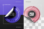 Round Sticker Label Mockup Set, a Merchandise Mockup by Remnand Studio (Thumbnail 6 of 9)