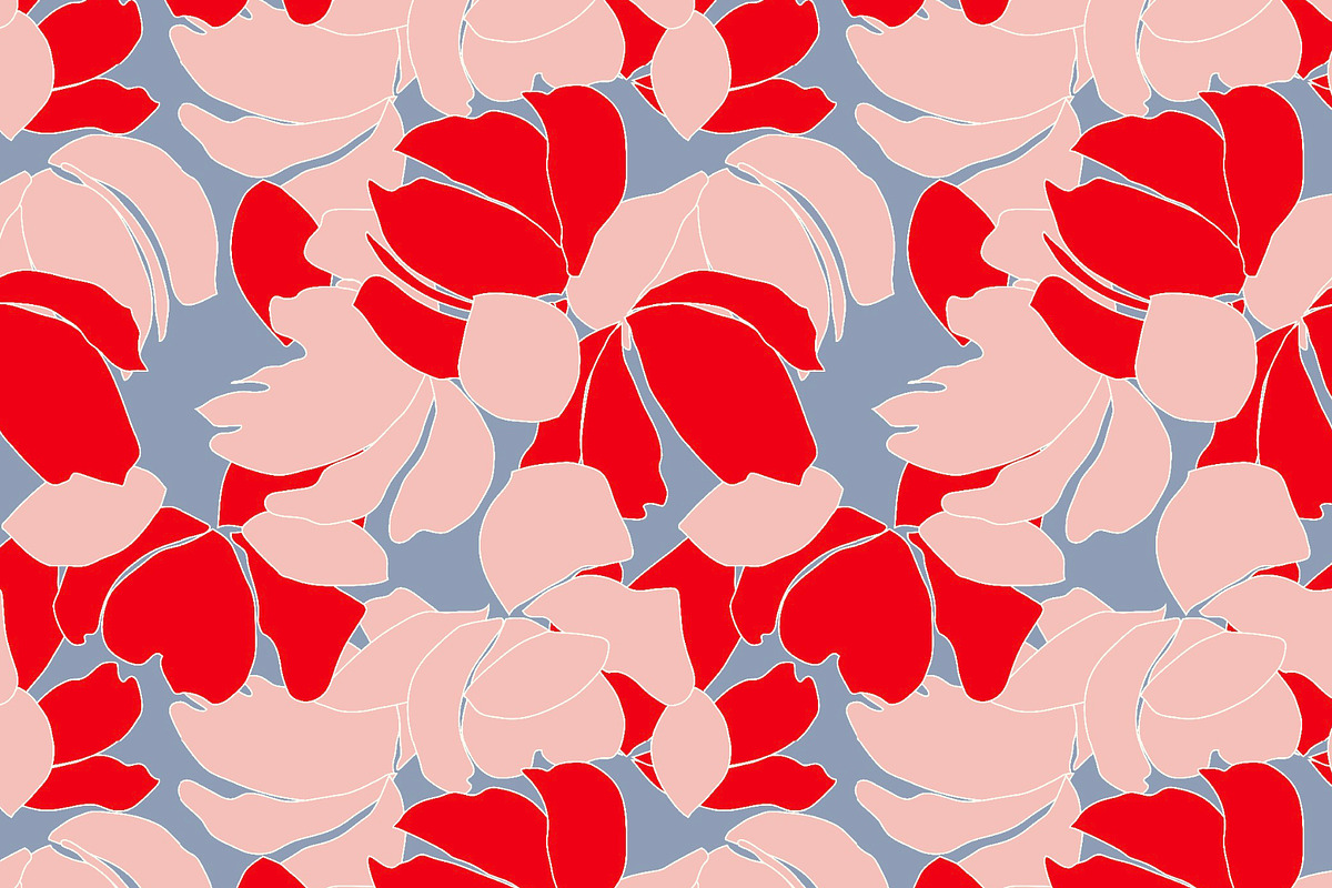 Vibrant bold blooms silhouette, a Pattern Graphic by Cotton Melon pattern Shop (Photo 5 of 5)