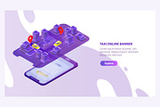 Taxi online concept banner, a Transportation Illustration by Good Studio (Thumbnail 1 of 3)