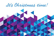 Triangle snowflakes +background pack, an Illustration by Olyzel (Thumbnail 3 of 4)