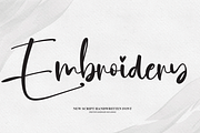 Embroidery | Script Font, a Script Font by Scratchones (Thumbnail 1 of 8)