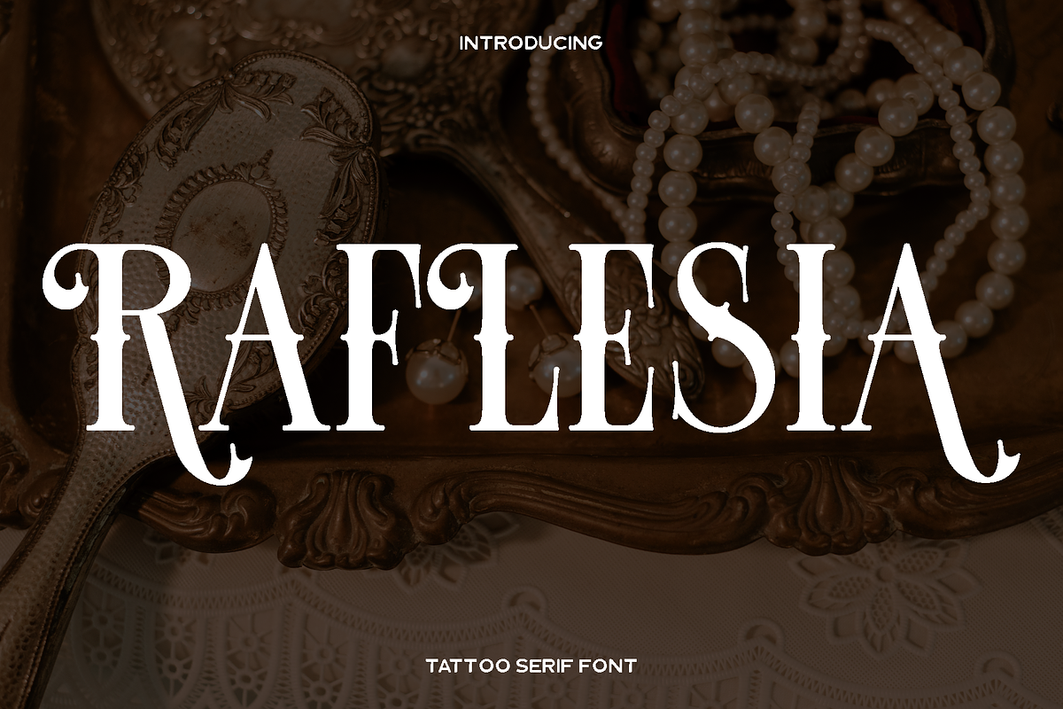 Raflesia - Vintage Serif Font, a Serif Font by Luna Shop (Photo 1 of 8)