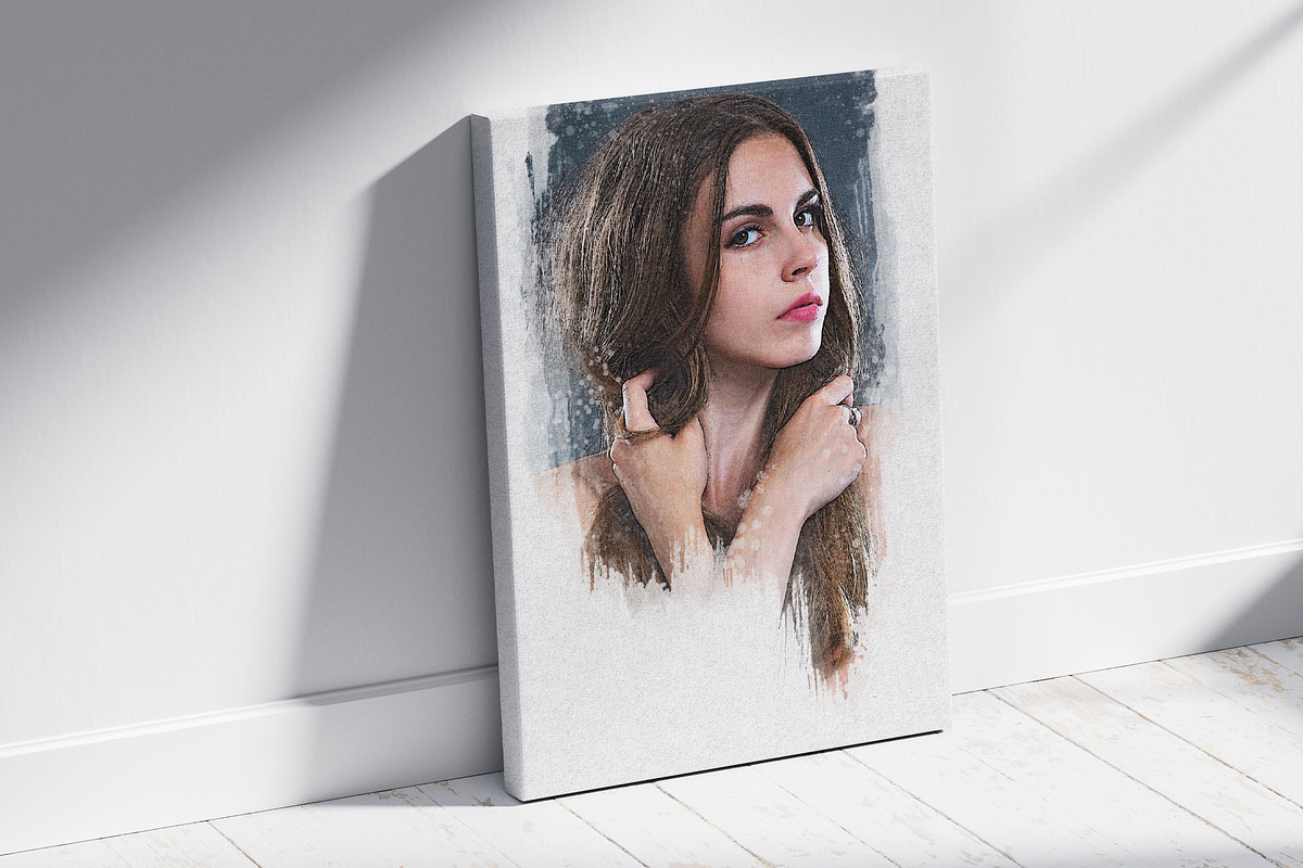 Watercolor Canvas Art Photo Effect, an Action Add-On by Photoshop Action (Photo 9 of 17)