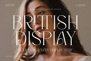 Brittish - Modern Luxury Display, a Serif Font by Shakira Studio