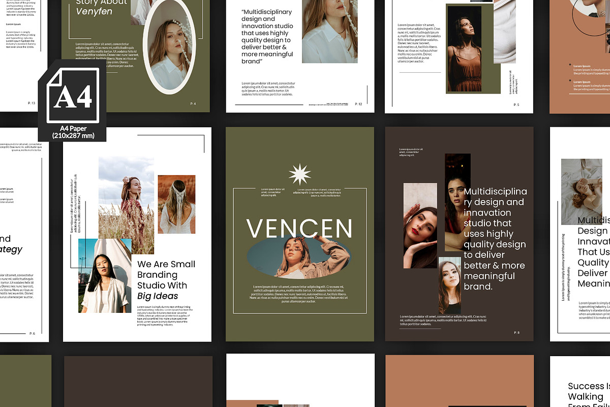 Vencen A4 Vertical Google Slide, a Presentation Template by Spesifikstd (Photo 1 of 8)