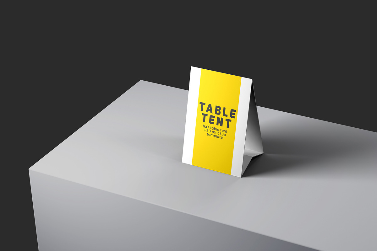 Table Tent Mockup Set, a Print Template by Modern Studio (Photo 3 of 8)
