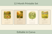 Birth Month Floral Calendar Template, a Stationery Template by Daffodil Dream Studio (Thumbnail 2 of 3)