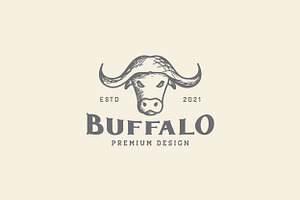 Buffalo Head Engraved Strong Logo