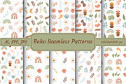 Boho Seamless Patterns, a Pattern Graphic by JulyGart (Thumbnail 1 of 7)