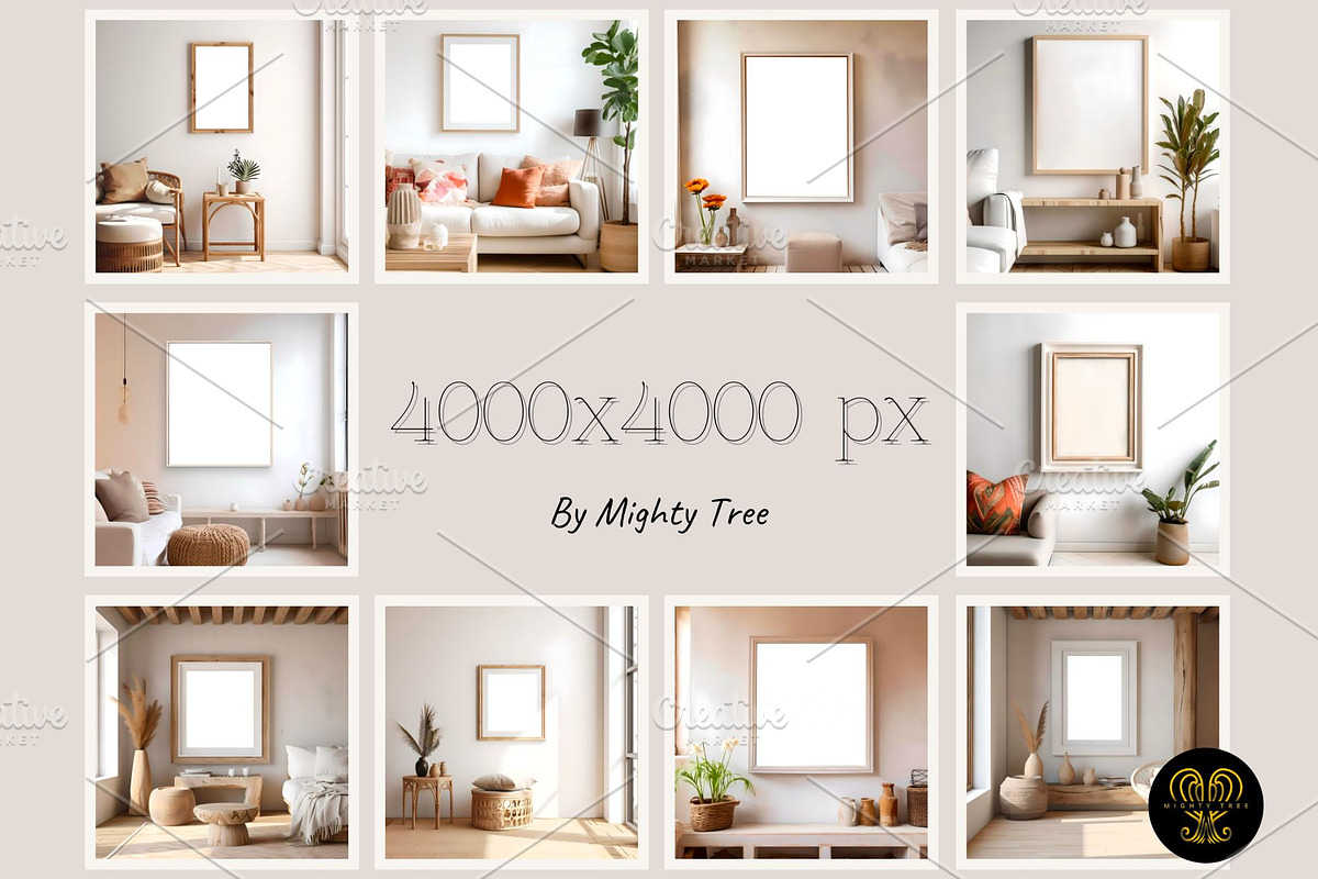 Set with frame mockups 7, a Merchandise Mockup by MightyTreeIE (Photo 3 of 8)