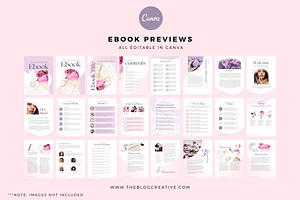 Workbook Canva Template, Pinkpreneur