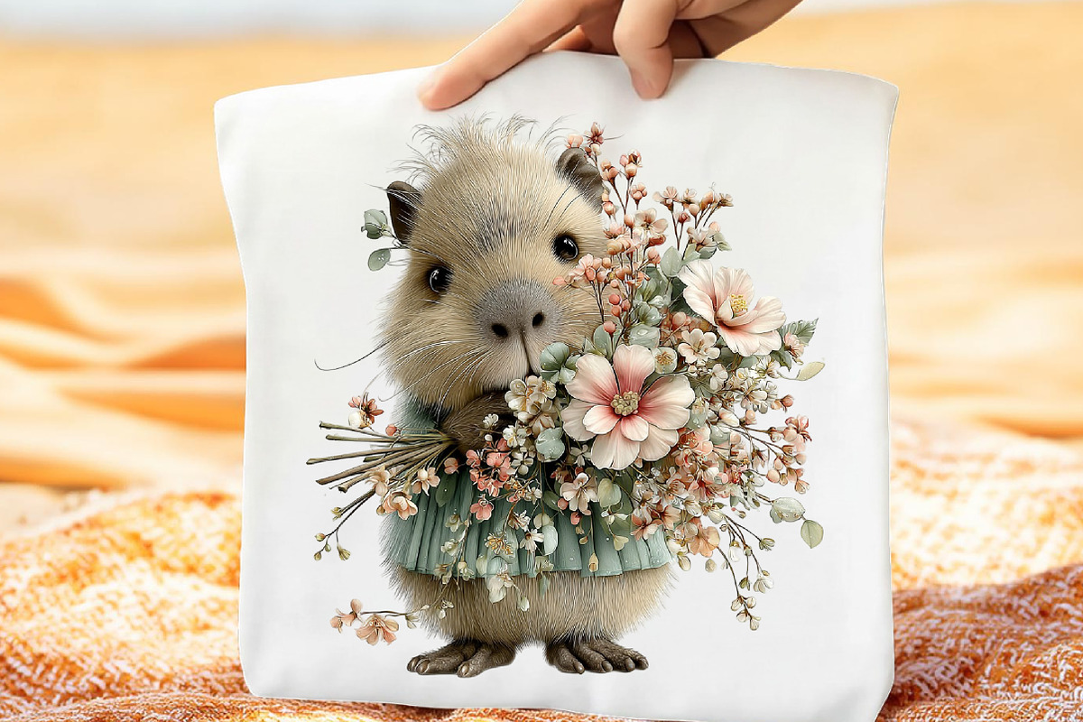 Whimsical Fall Autumn Capybara, a Seasonal Illustration by Rose Art (Photo 9 of 9)