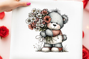 Teddy Bear Clipart Bundle, an Illustration by Digital Artistic99 (Thumbnail 5 of 11)