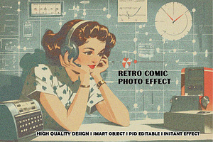 Retro Comic Photo Effects, an Action Add-On by 3d_model_tifotizi