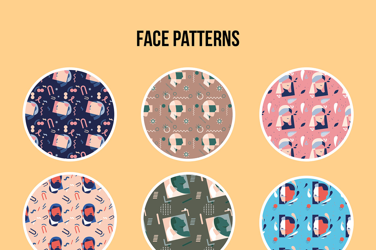 Abstract faces, a Pattern Graphic by Joseph Chernashki (Photo 6 of 7)