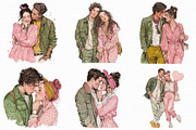 Valentines Day Romantic Couple Png, an Illustration by Libby Wishes (Thumbnail 5 of 7)