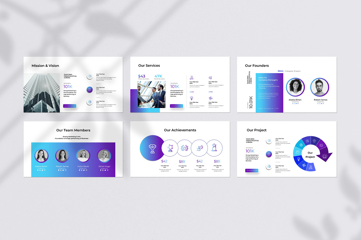 Business Project Presentation Templa, a Presentation Template by Slide-Agency (Photo 7 of 12)
