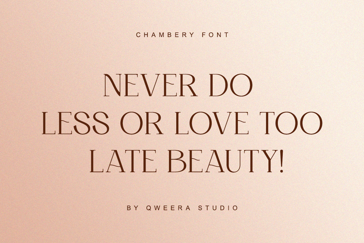 Chambery - Modern Elegant Luxury, a Serif Font by Qweera Studio (Photo 3 of 12)