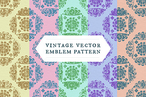 Vintage Vector Emblem Pattern