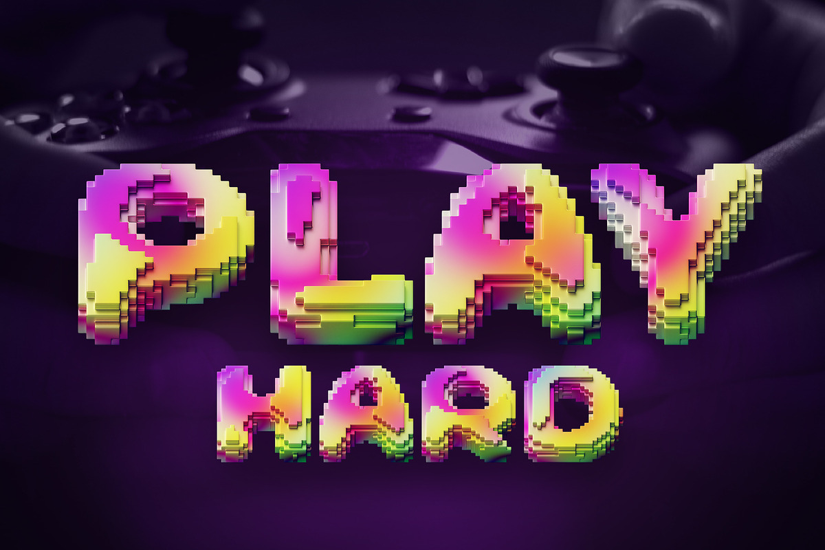Pixcraft – Color Bitmap Font., a Symbol Font by Gleb Guralnyk (Photo 4 of 6)