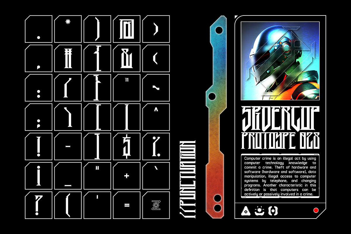 XYB3R FUTURISTIC TYPEFACE, a Slab Serif Font by Font For Zula™ (Photo 8 of 9)