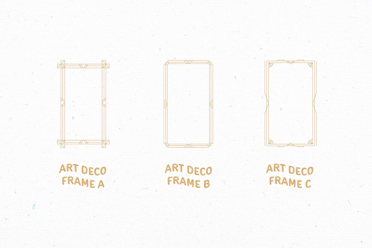 Art Deco Frame Elements Set, an Object Illustration by peterdraw (Photo 3 of 6)