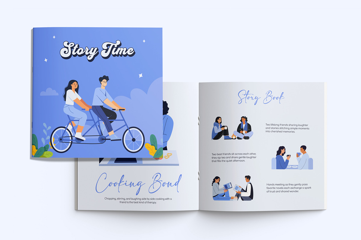 Friends Illustration Art Set, a Person Illustration by Brickclay (Photo 4 of 9)