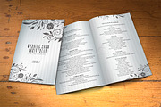 Wedding Program 2 sides PSD Template, a Brochure Template by Graphicfy Templates (Thumbnail 1 of 5)