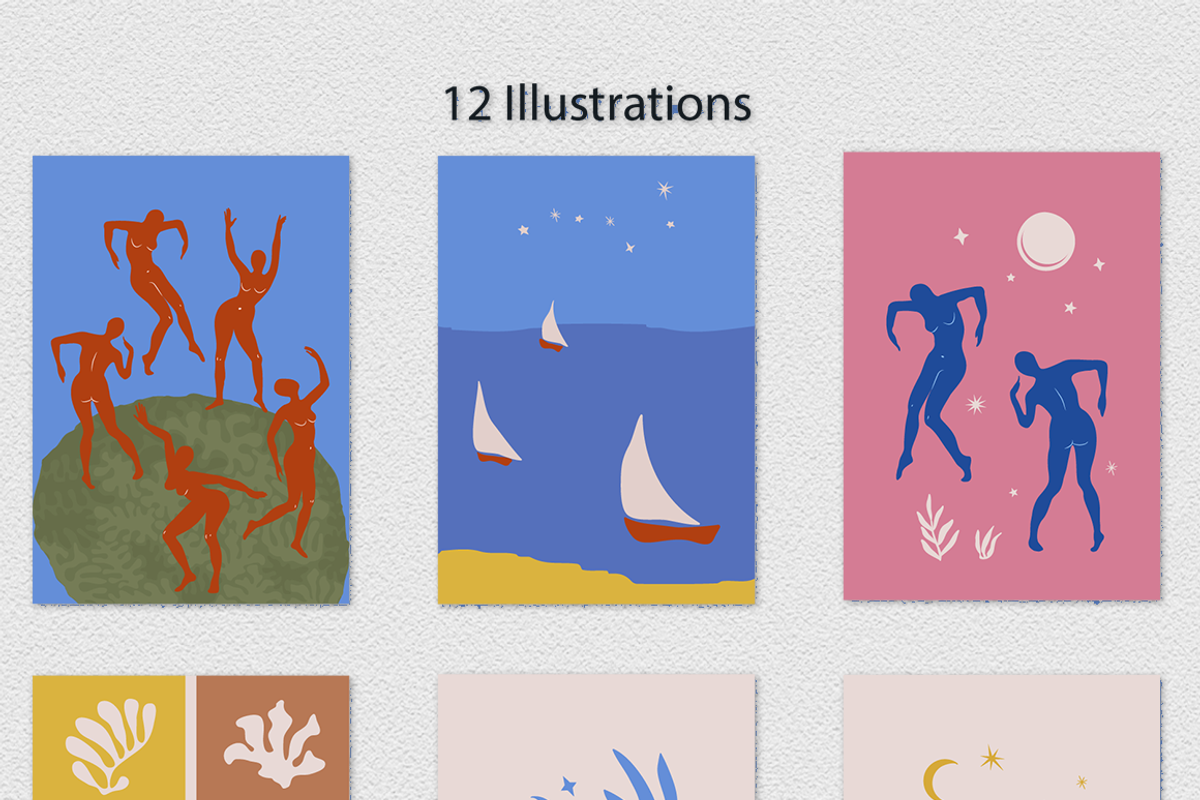 Matisse Style Illustration Set, a Decorative Illustration by Irena Art (Photo 9 of 14)