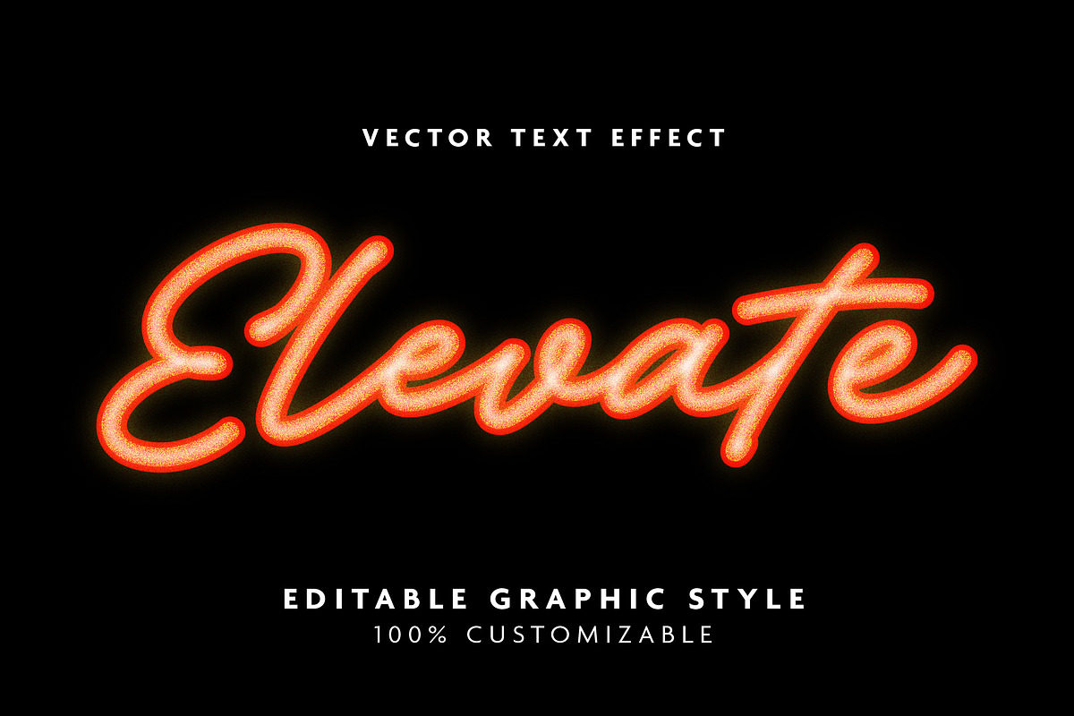 Glowing Neon Script Text Effect