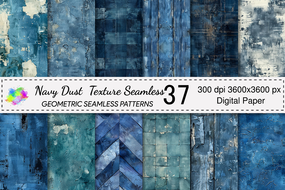 Navy Dust Seamless Texture Pattern, a Pattern Graphic by Canvas Craft (Photo 1 of 9)