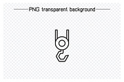 Crane Hook Winch Icons Illustration, an Outline Icon by Designfour (Thumbnail 4 of 7)