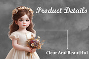 Cute little Girl Sublimation Clipart, a Seasonal Illustration by Craft Nest (Thumbnail 3 of 5)