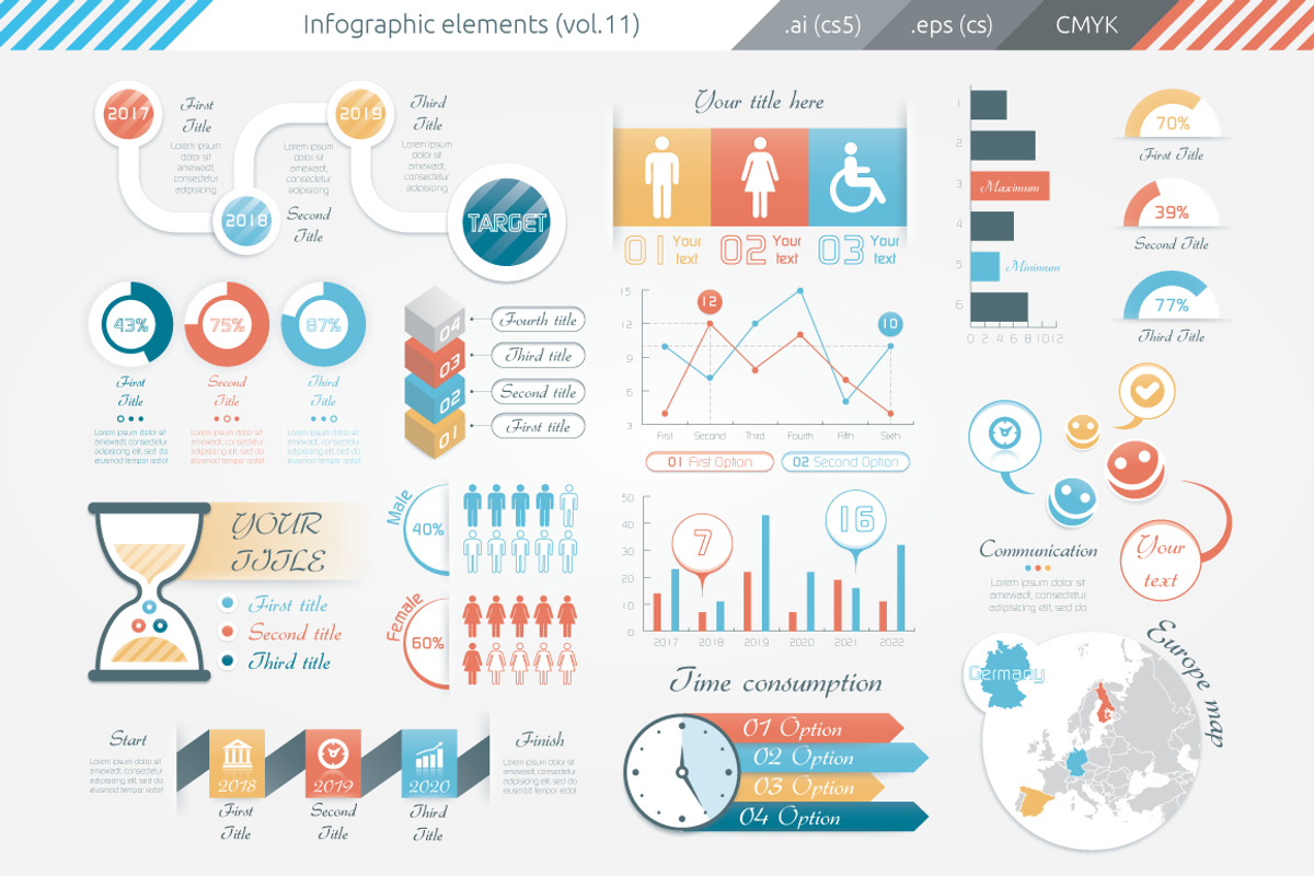 Infographic Elements (v11), a Presentation Template by Infographic Paradise