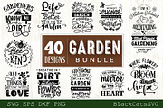 Garden SVG bundle 40 designs, an Illustration by BlackCatsMedia (Thumbnail 3 of 4)