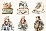 Watercolor Rustic Winter Clipart, an Illustration by Libby Wishes (Thumbnail 3 of 7)