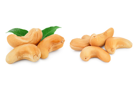 Roasted Cashew nuts with leaf, a Food & Drink Photo by NataPhoto