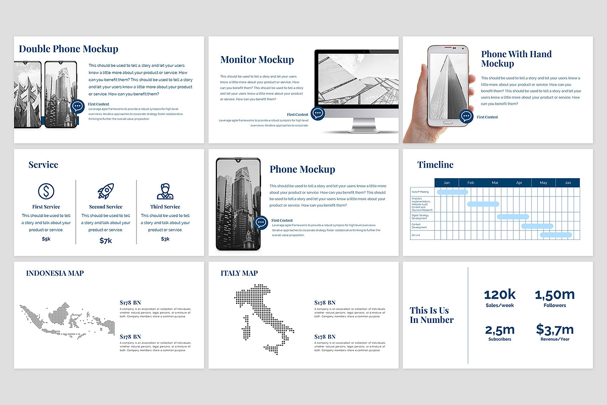 Blue Business Powerpoint, a Presentation Template by Fitra Noor (Photo 3 of 4)