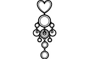 Heart Chandelier Earring, an Object Graphic by Designer_Momina (Thumbnail 3 of 5)