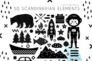 Yeti - Scandinavian font & elements, a Script Font by JuliyArt (Thumbnail 3 of 10)