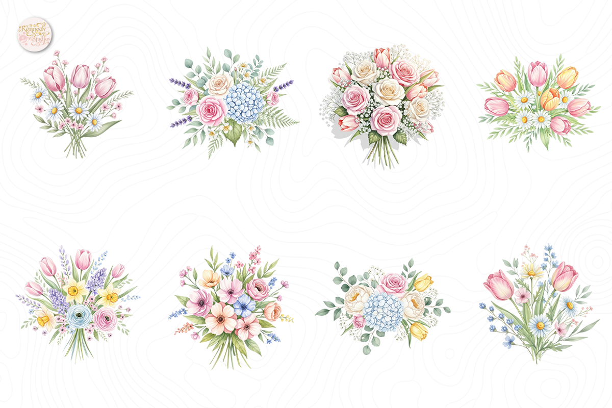Spring Wildflower PNG Clipart Set., an Object Illustration by KennedyStudio (Photo 2 of 5)